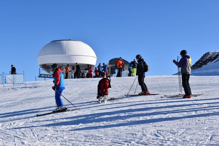 Esquiadors al sector d'Encamp de Grandvalira.